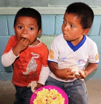 boys eating