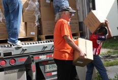 Francis Seivert carries food in Honduras